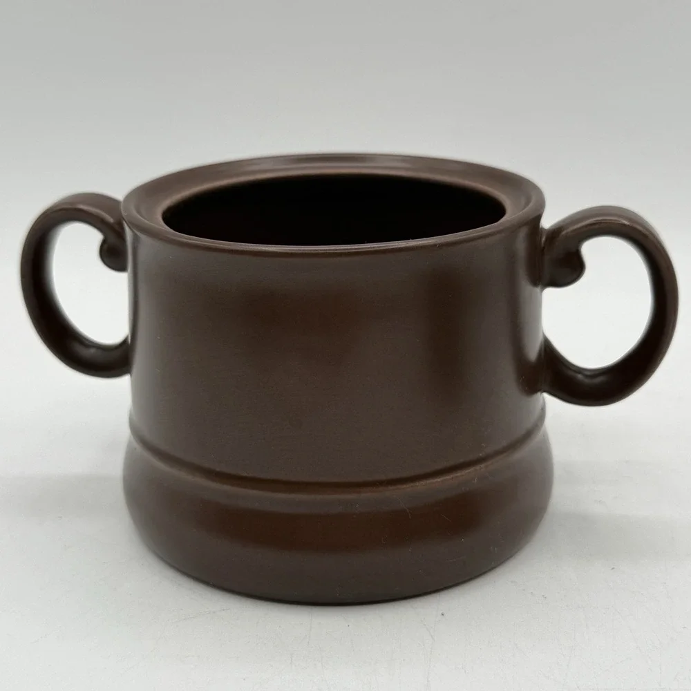 Wood‎ & Son Made In England Retro 1960's Chocolate Brown Coffee Mug Creamer Set